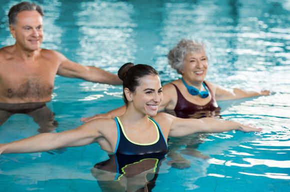 aqua aerobics class